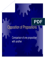 Opposition of Propositions: Comparison of One Proposition With Another