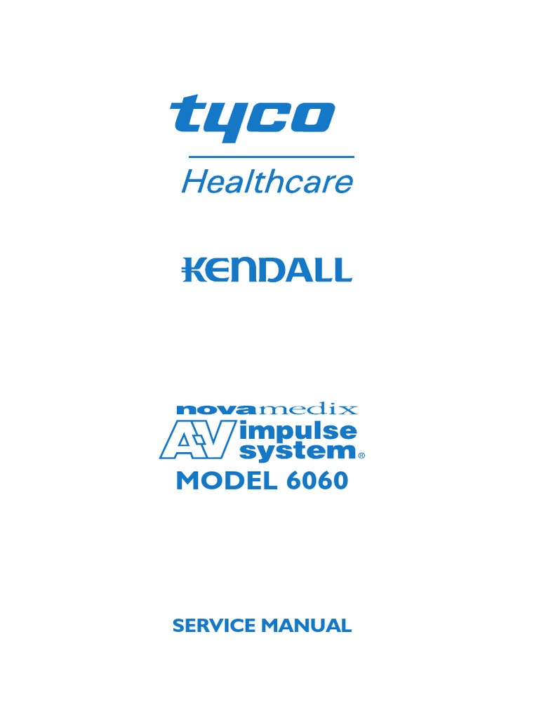 Kendall Avi 6060 Av Impulse Service Manual PDF Electrical Connector