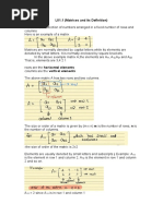 L01. Review of Mathematical Foundation Matrices