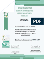 Certificado - Iami Margarita