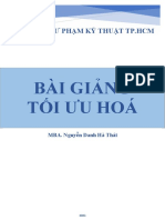 BÀI GIẢNG TỐI ƯU HOÁ (Cập Nhật)