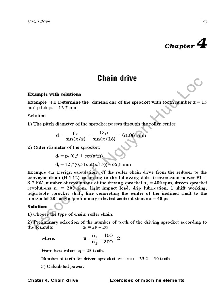 Chain Drive Design and Calculations | PDF | Transmission (Mechanics ...