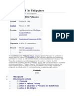 Constitution of the Philippines Summary