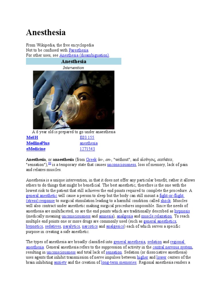Anesthesia Literature | PDF | Anesthesia | Surgery
