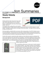 NASA Information Summaries Steady Slideslip