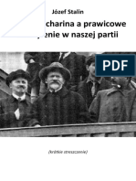 Józef Stalin - Grupa Bucharina a Prawicowe Odchylenie w Naszej Partii