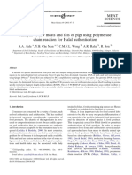 Analysis of Raw Meats and Fats of Pigs Using Polymerase