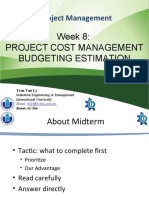 Week 8 PROJECT COST MANAGEMENT