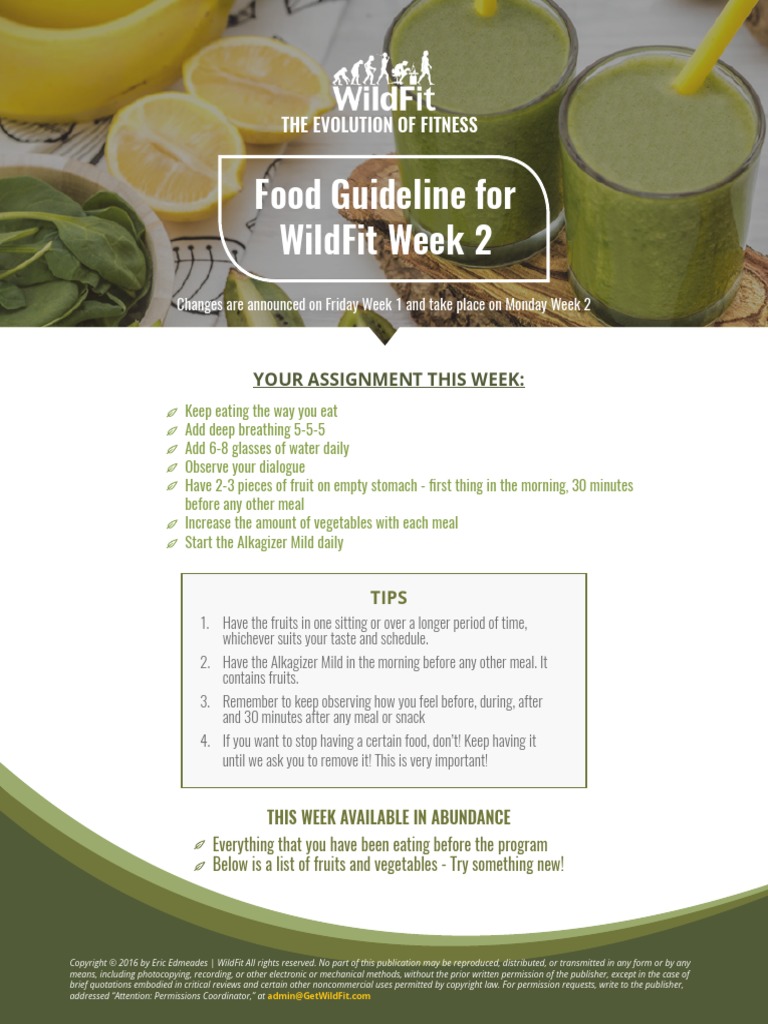 Week 2 Food Guideline 07142017 PDF Free | PDF | Berry | Beetroot
