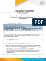 Guía de Actividades y Rúbrica de Evaluación - Unidad 2 - Tarea 4 - Evaluación de Los Aspectos Neuropsicológicos Del Comportamiento