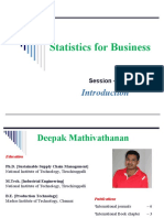 Statistics For Business: Session - 1