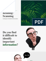 Reading: Scanning: Looking For Detailed Information