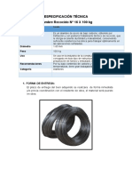 5. ESPECIFICACIÓN TEC. ALAMBRE # 16 