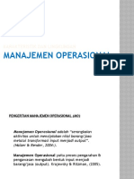 Karakteristik Dan Lingkungan Manajemen Operasional