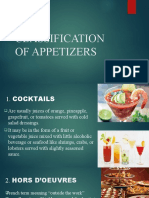 Classification of Appetizers
