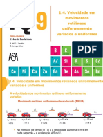 Velocidade em movimentos retilíneos uniformemente variados e uniformes