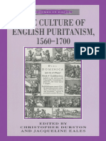 The Culture of English Puritanism, 1560-1700 by Christopher Durston, Jacqueline Eales (Eds.)