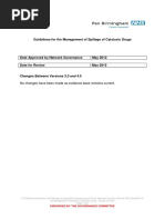 Guidelines For The Management of Spillage of Cytotoxic Drugs