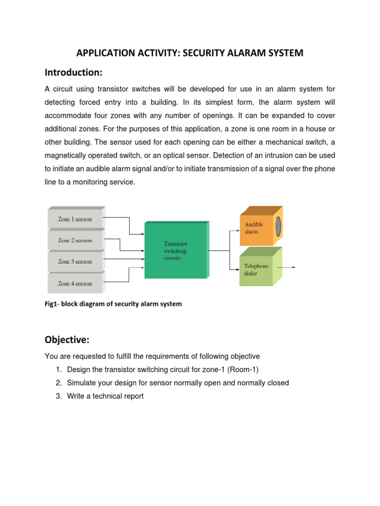 ASSIGNMENT 3 - Security Alarm System | PDF | Electronic Circuits ...