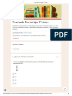 Prueba de Porcentajes 7° Básico