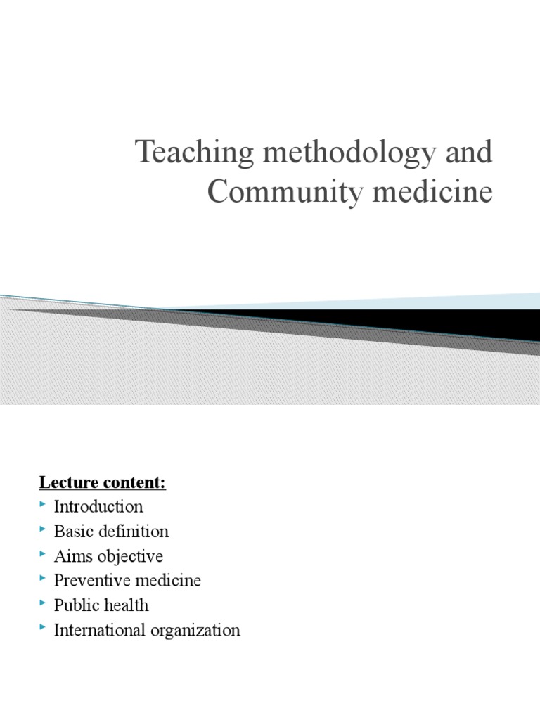 Introduction to Community Medicine | PDF | Public Health | Medicine