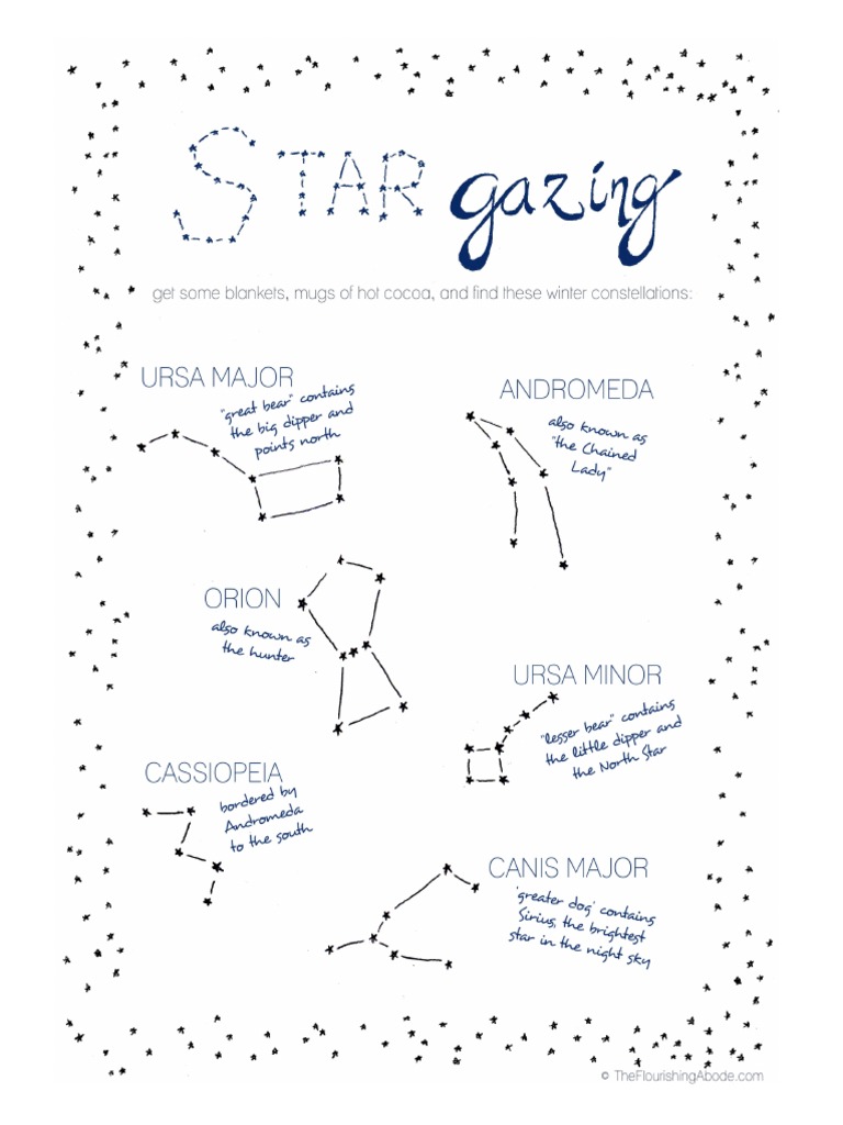 Stargazing Chart From TheFlourishingAbode | PDF