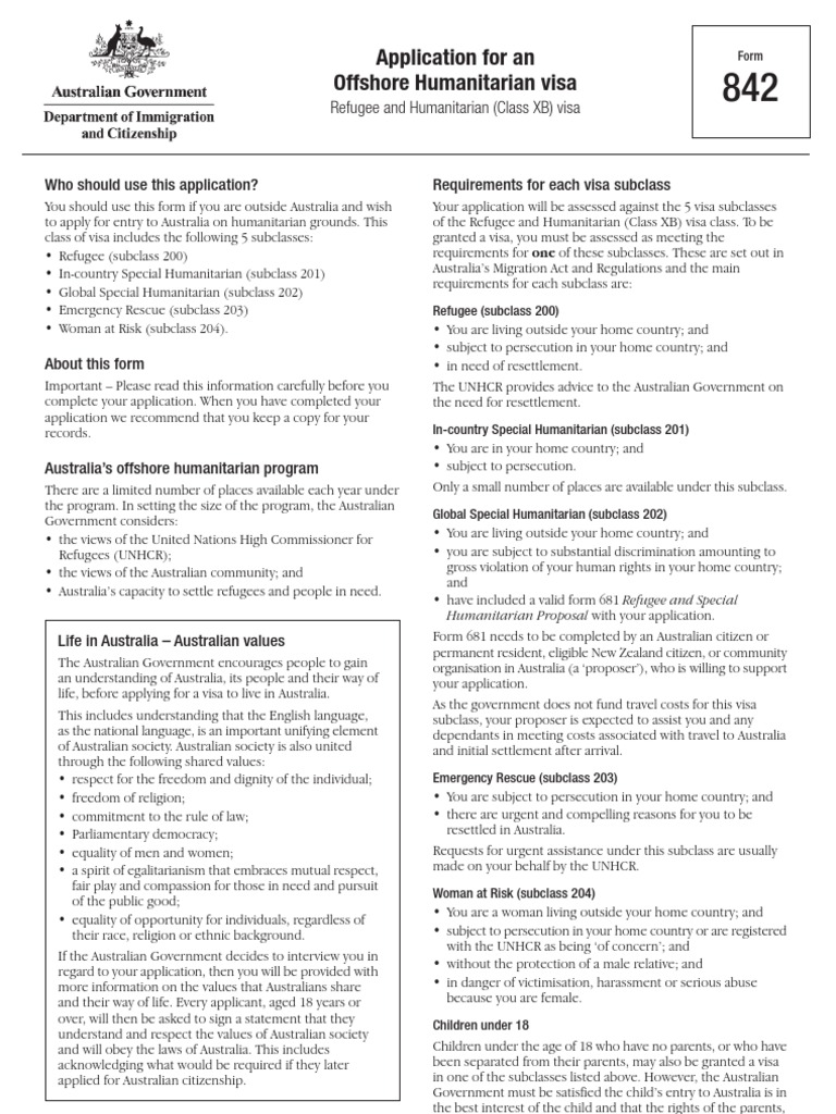 Offshore Humanitarian Visa Application Guide | PDF | Travel Visa | Refugee