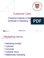 Customer Care: Chartered Institute of Marketing Certificate in Marketing - Stage 1