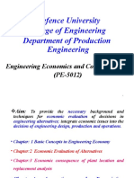 Engineering Economics and Cost Estimation (PE-5012