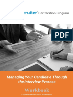 Managing Your Candidates Through The Interview Process WORKBOOK 2020