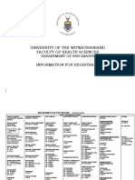 Registrar Information for Psychiatry Department