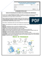 Níveis de Organização Dos Seres Vivos