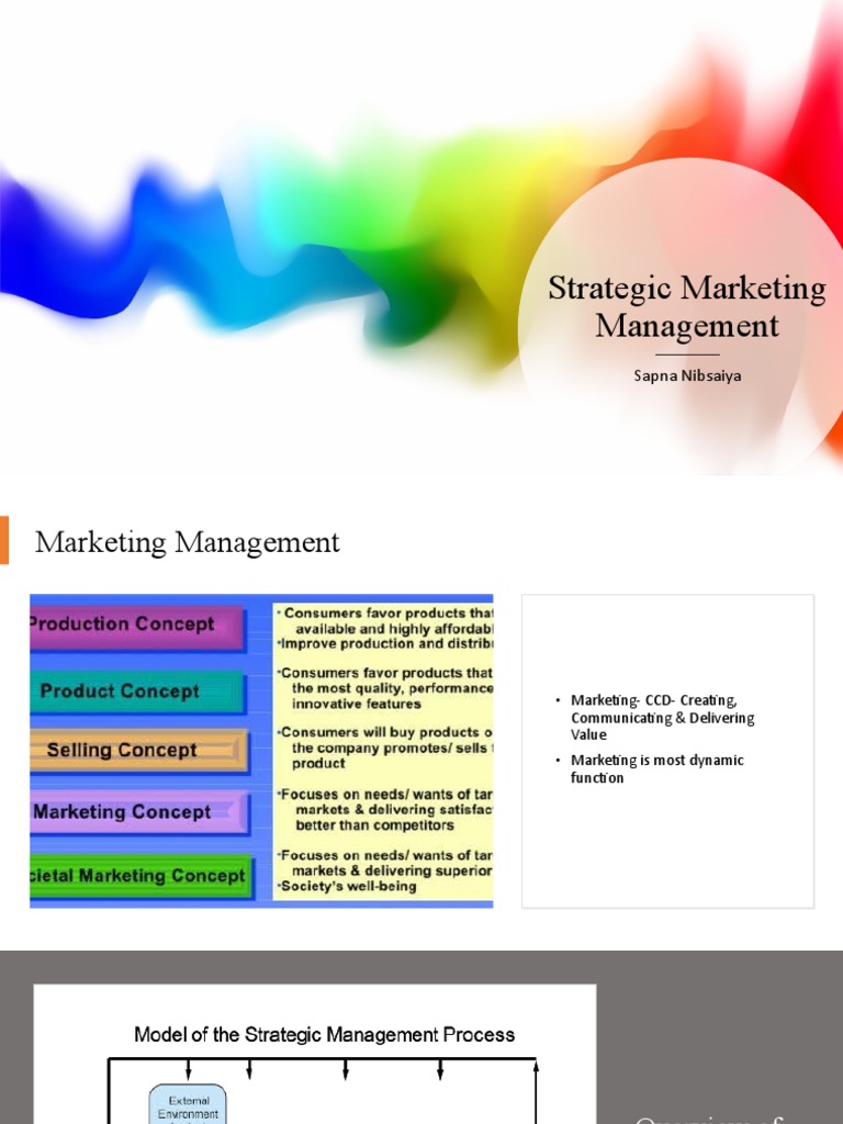 Strategic Marketing Management Overview | PDF | Marketing Strategy ...