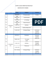 Rundown Acara Orientasi 2021