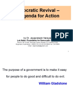 JP Speech - FPTP vs PR - Democratic Revival - An Agenda for Action Presentation - For Congress Electoral Reforms Committee