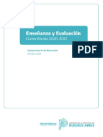 Enseñanza y Evaluación Cierre Bienio 2020-2021