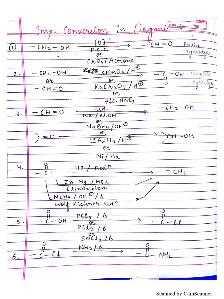 Conversion of Organic Compounds | PDF