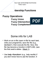 Fuzzy Membership Functions Fuzzy Operations: Fuzzy Union Fuzzy Intersection Fuzzy Complement