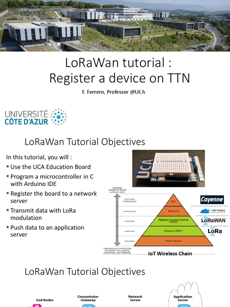 Lorawan Tutorial: Register A Device On TTN: F. Ferrero, Professor @uca ...