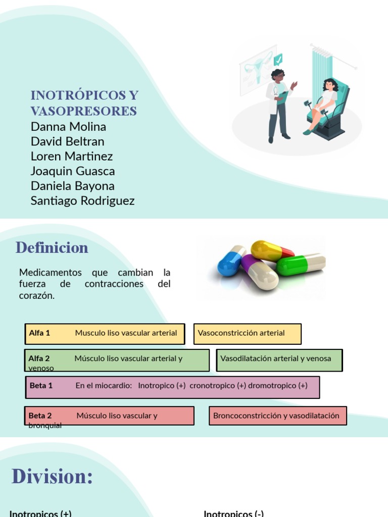 Inotropicos y Vasopresores | PDF | Insuficiencia cardíaca | Corazón