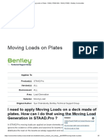Apply Moving Loads to Plates in STAAD Pro Using Dummy Beam Elements
