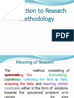 Introduction research methodology