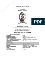 Matematica Aplicada (Maa-100) Paralelo A