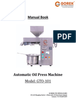 Manual Book: GTO-101 Oil Press Machine Guide