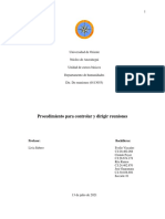 Procedimientos para Controlar y Dirigir Reuniones