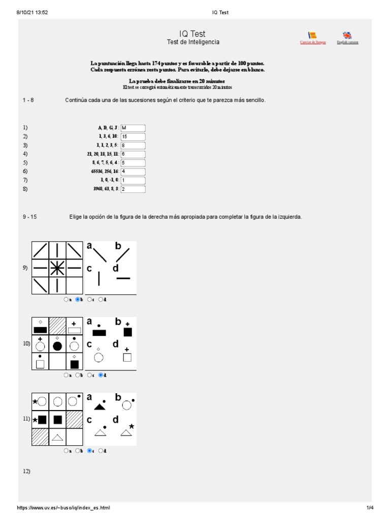 IQ Test | PDF