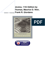 Thomas' Calculus, 11th Edition by George B. Thomas, Maurice D. Weir, Joel Hass, Frank R. Giordano