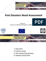 Post Disaster Needs Assessment in the Culture Sector