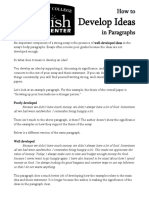 Dorrie 2 How To Develop Ideas in Paragraphs