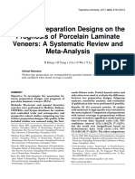 Effect of Preparation Designs On The Prognosis of Porcelain Laminate Veneers: A Systematic Review and Meta-Analysis